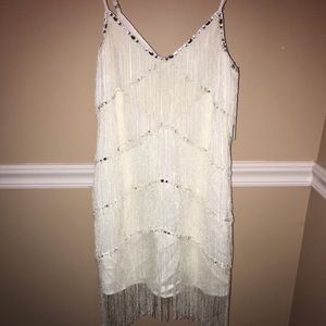 White fringe dress